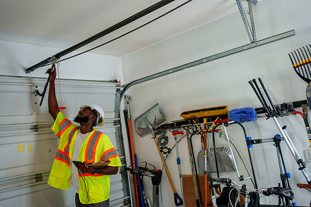 Professional Garage Door Roller Replacement technician working in Davison, MI